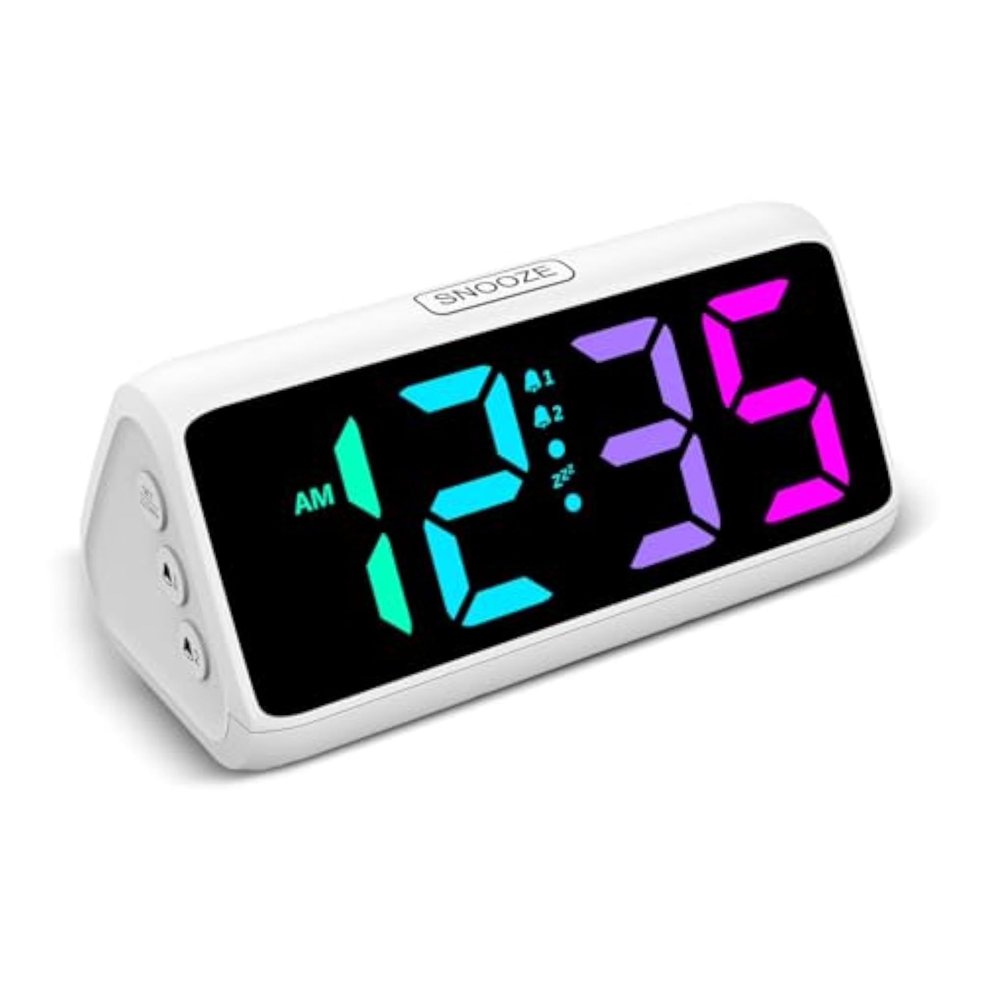 Loud Alarm Clock for Deep Sleepers with Colourful Display